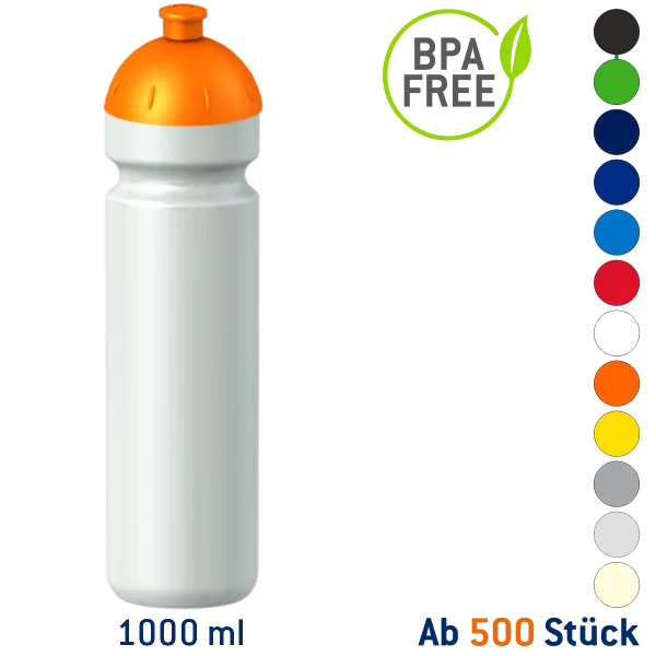 Fitness-Trinkflasche Classic 1000ml Flaschenfarbe: Silber Druck: ohne Druck