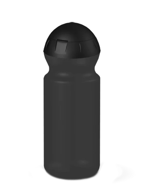 Fitness-Trinkflasche Classic mit Klappverschluss Flaschenfarbe: Schwarz Transparent Volumen: 500 ml Verschlussfarbe: Schwarz Druck: ohne Druck