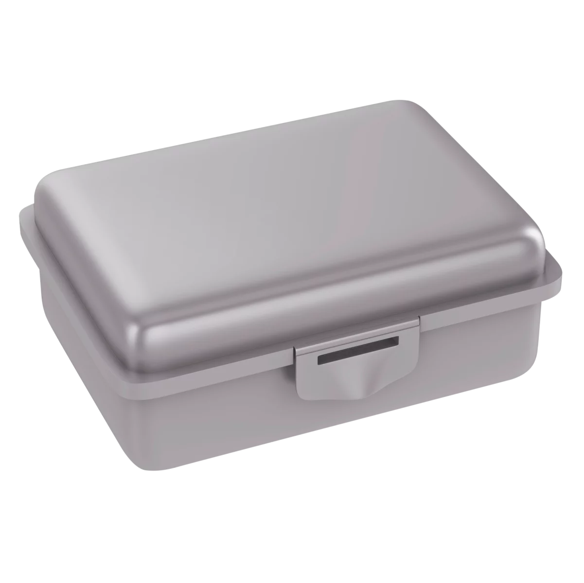 Brotdose Uno Farbe: Silber Obst- und Gemüsefach: ohne Fach Druck: ohne Druck