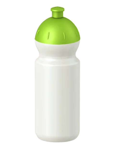 Fitness-Trinkflasche Classic Bio Flaschenfarbe: Perlweiss Volumen: 500 ml Verschlussfarbe: Lime Druck: ohne Druck