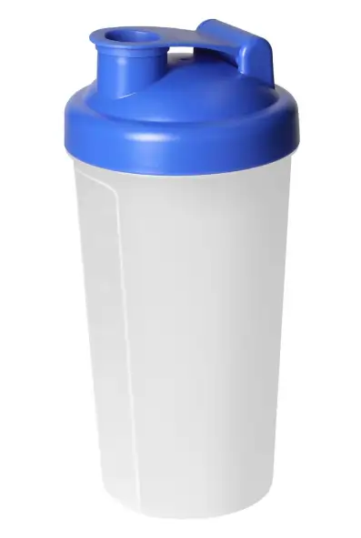 Shaker Protein Korpusfarbe: Transparent Deckelfarbe: Blau Druck: ohne Druck