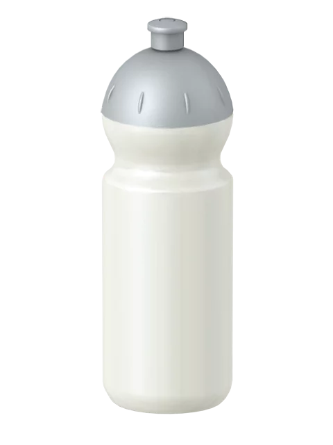 Fitness-Trinkflasche Classic Flaschenfarbe: Perlweiss Volumen: 500 ml Verschlussfarbe: Silber Druck: ohne Druck