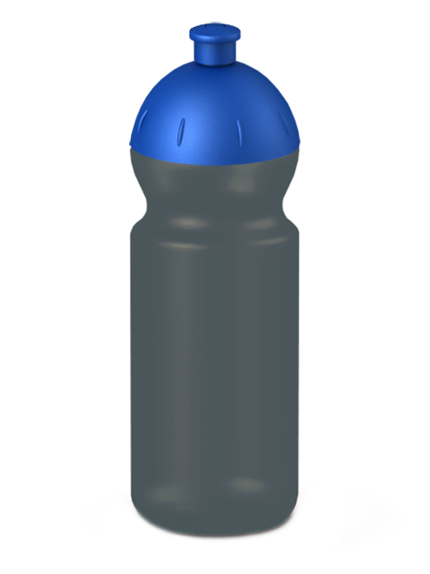 Fitness-Trinkflasche Classic Flaschenfarbe: Schwarz Transparent Volumen: 500 ml Verschlussfarbe: Blau Mittel Druck: ohne Druck