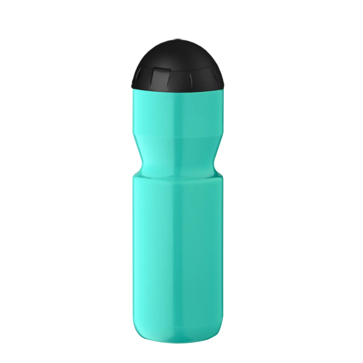 Fitness-Trinkflasche Classic mit Klappverschluss Flaschenfarbe: Türkis Volumen: 750 ml Verschlussfarbe: Schwarz Druck: 1-farbig