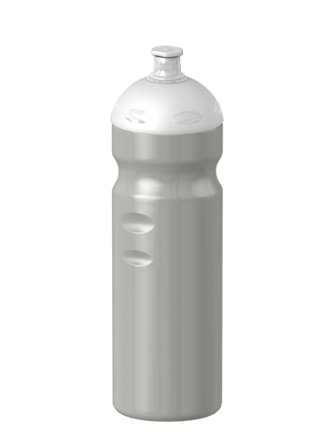 Sport-Trinkflasche Basic Flaschenfarbe: Silber Volumen: 750 ml Verschlussfarbe: Weiss Druck: ohne Druck Sport-Trinkflasche Basic Flaschenfarbe: Silber Volumen: 750 ml Verschlussfarbe: Weiss Druck: ohne Druck