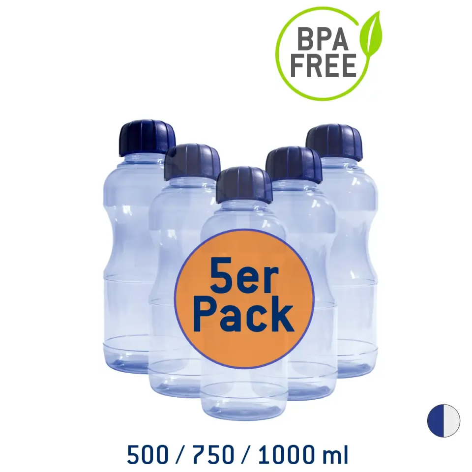 Tritan-Trinkflasche Blue Line Set