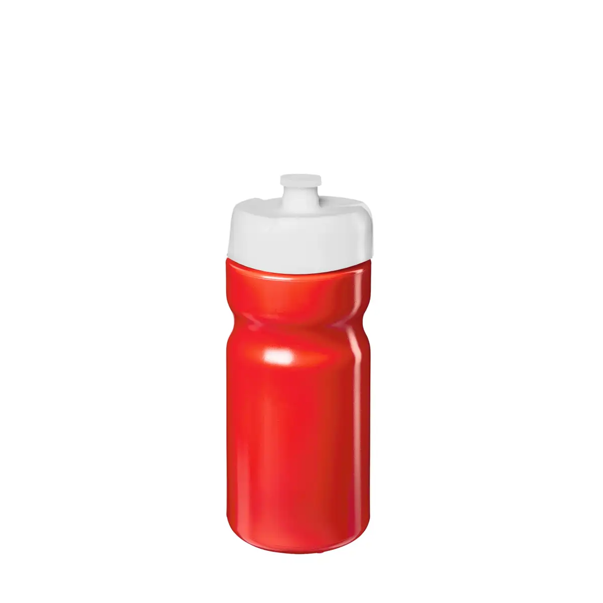 Sport-Trinkflasche Basic Style Flaschenfarbe: Rot Volumen: 500 ml Verschlussfarbe: Weiss Druck: ohne Druck