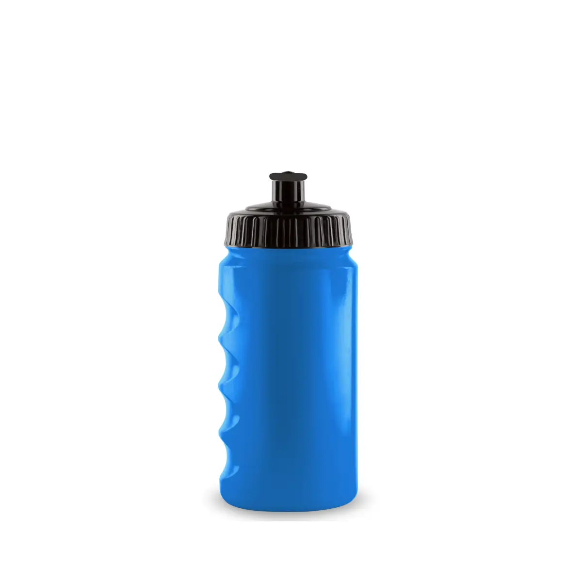 Gripper Sporttrinkflasche 500 ml in Mittelblau – bedruckbar mit Logo für Vereine und Unternehmen