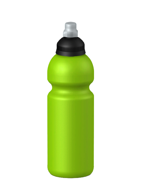 Freizeit-Trinkflasche Premium Flaschenfarbe: Lime Volumen: 600 ml Verschlussfarbe: Schwarz-Silber Druck: ohne Druck