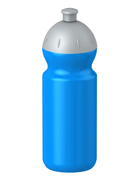 Fitness-Trinkflasche Classic Flaschenfarbe: Cyan Volumen: 500 ml Verschlussfarbe: Silber Druck: ohne Druck