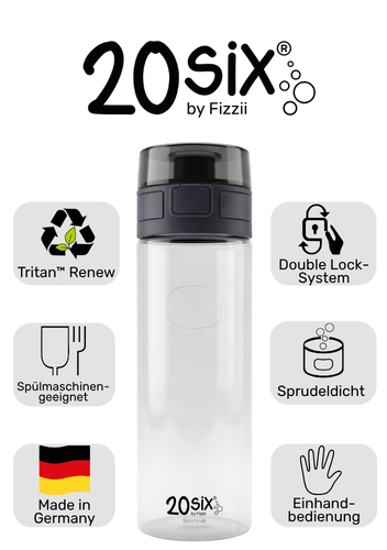 Tritan Renew-Trinkflasche 20six 750ml Flaschenfarbe: Black frosted Druck: ohne Druck