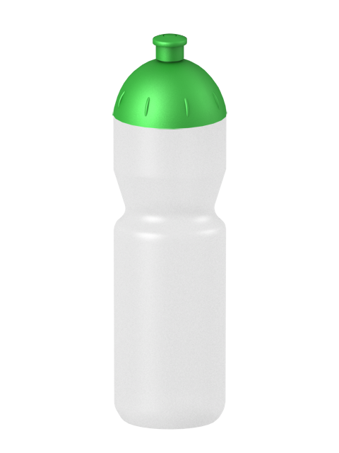 Fitness-Trinkflasche Classic Flaschenfarbe: Transparent Volumen: 750 ml Verschlussfarbe: Grün Druck: ohne Druck