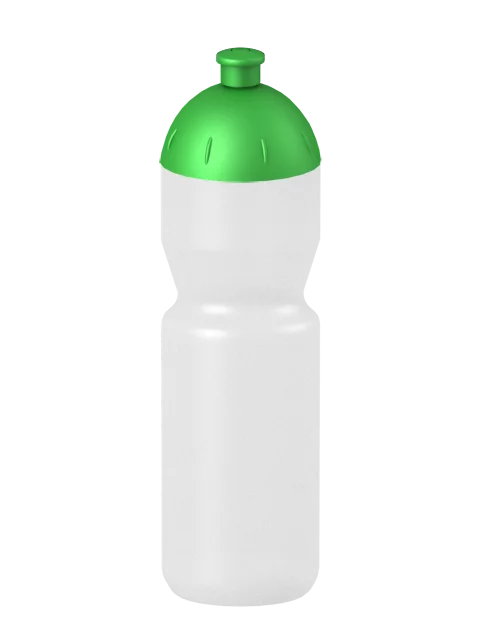 Fitness-Trinkflasche Classic Flaschenfarbe: Transparent Volumen: 750 ml Verschlussfarbe: Grün Druck: ohne Druck