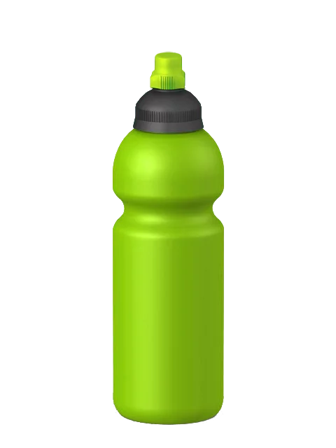 Freizeit-Trinkflasche Premium Flaschenfarbe: Lime Volumen: 600 ml Verschlussfarbe: Schwarz-Lime Druck: ohne Druck